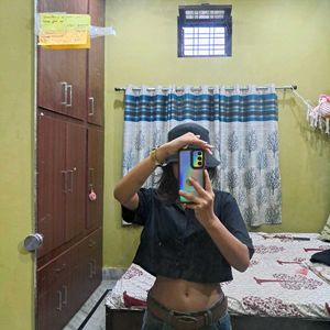 Cute Black Crop Top