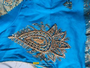 Krishna Blue Colour Pattu Blouse