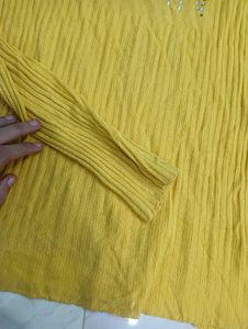 Yellow Knit Top