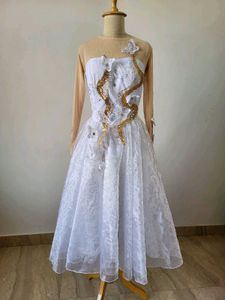 Elegant White Embellished Dress