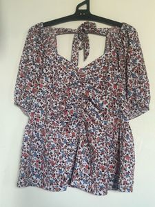 Floral Tie-Back Top