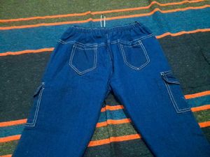 New Blue Denim Cargo Bottoms