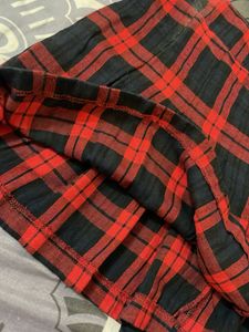 Red Plaid Mini Skirt