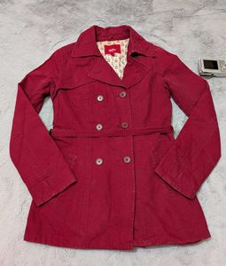 Mossimo Burgundy Trench Coat