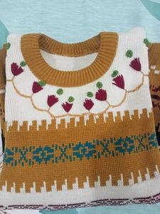 Embroided Oversized Sweater 🌸✨ With Free Jeans
