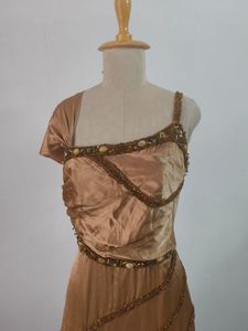 Elegant Brown Evening Gown