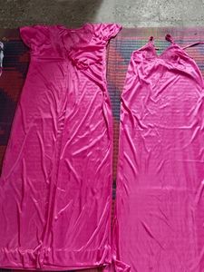 Pink Nighty Sat Length 49..