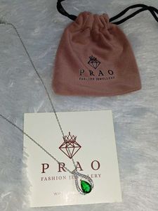 Emerald Teardrop Pendant Necklace