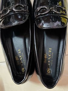 Coach Black Glassy Partywear Loafers