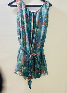 Floral Blue Top