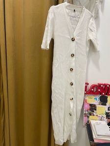 White Button Dress