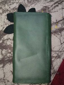 Green Leather Style Wallet