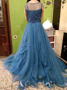 Elegant Blue Ethnic Gown