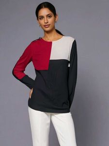 Juneberry Color Block Long Sleeve Top