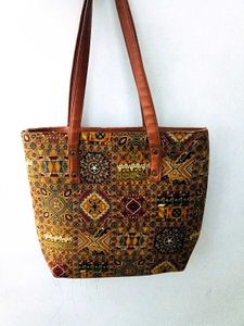 Multi Colour Jaipuri Printed Hand Bag