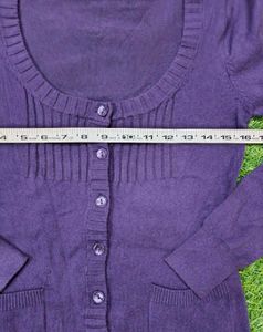 Imported Elegant Purple Cardigan