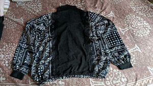 Paisley Print Bomber Top