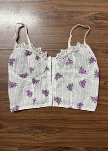 Floral Lace Bralette Crop Top