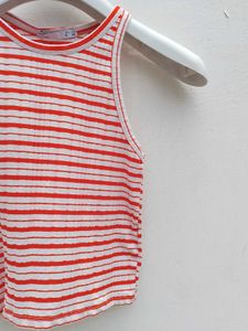 Red Stripped Tank Top.