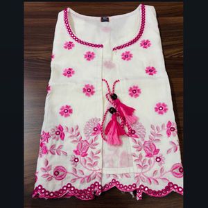 Pure cotton jacket Embroidered Dress