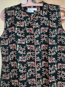 Patterned Sleeveless Dress