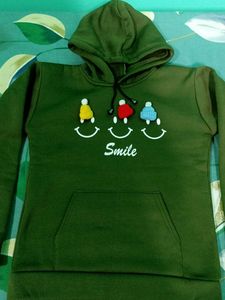 Mehndi Green Smile Hoodie