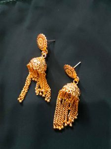 Golden Jhumka Earrings