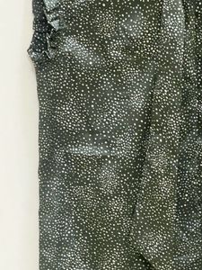 Mehendi Green Top With White Dots