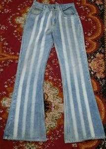 Striped Flare Jeans