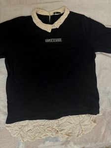 Black 'Simple is Good' Layered Top
