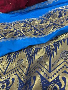 Blue Saree with Blouse Piece