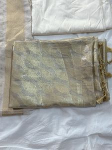 Banarasi White Suit Set