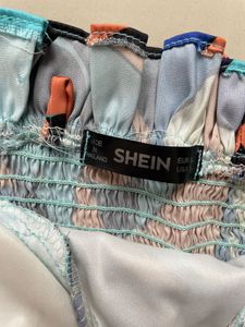 Shein Retro Print Corset Top