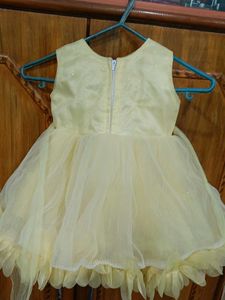 Yellow Floral Tulle Dress