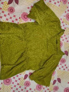 Green Patterned Top