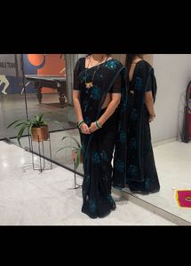 Black Embroidery Saree