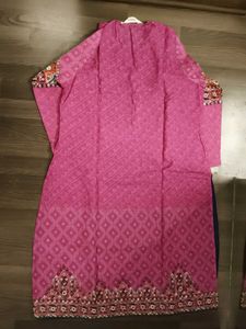Pink Printed Kurta Set