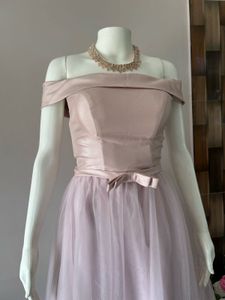 Lilac Pink Off shoulder Gown