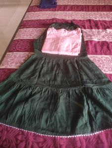 Peach And Green Kurta Sharara Set