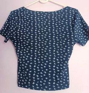 Floral Print V-Neck Top