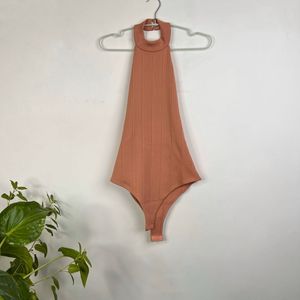 Ribbed Halter Bodysuit