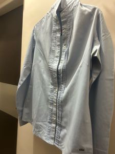 Light Blue Formal Branded T-shirt