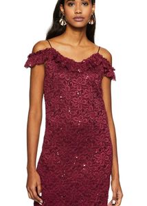 Only maroon Lace Dress