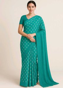 Teal Textured Patterned Fabric very new