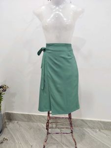 Green Wrap Skirt