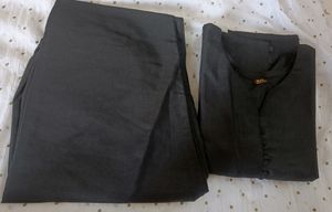 Black Kurti Pant Set For Women