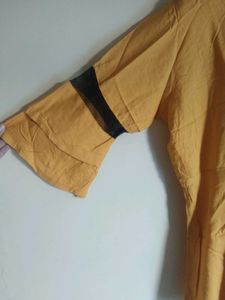 Mustard Button-Up Top