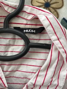 Striped Button-Up Shirt