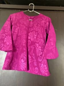 Stretchy Cinched Waist Type Purple Top