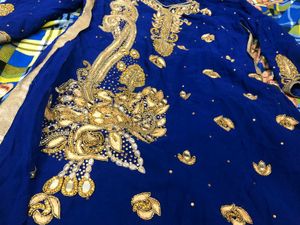 Royal Blue Diamond Kurti Heavy
